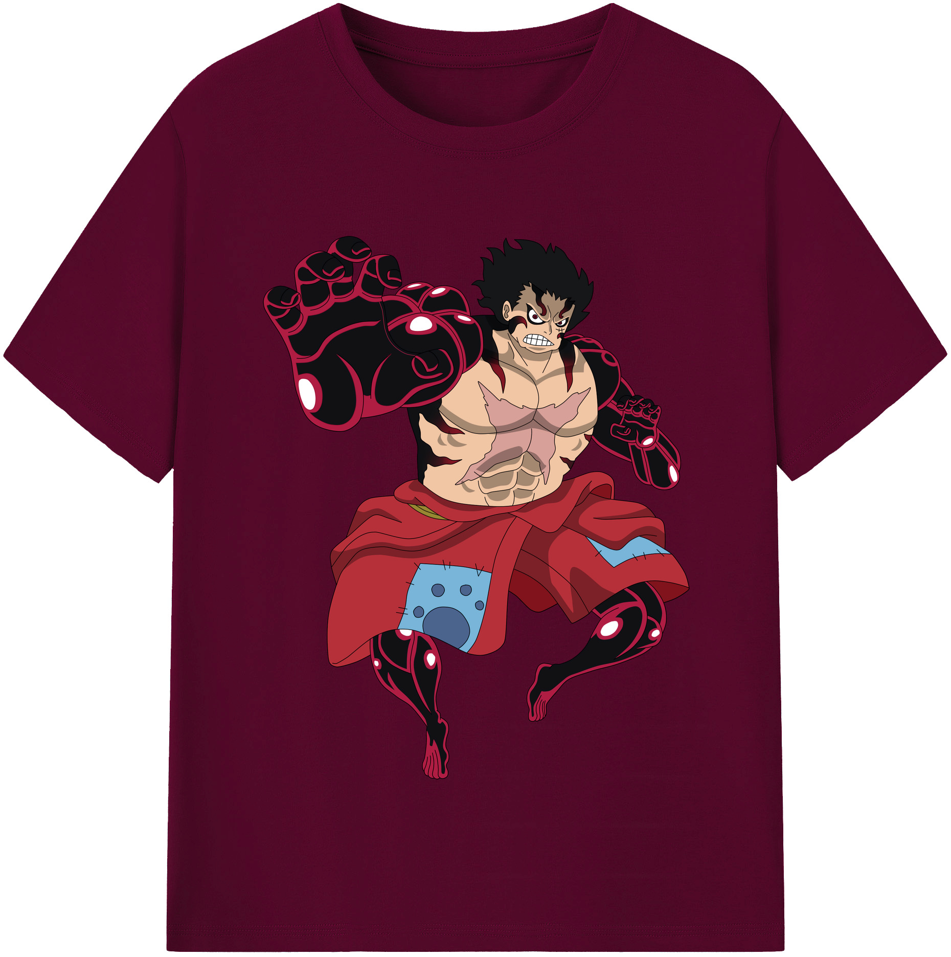 ワンピース モンキー・D・ルフィ ONE PIECE Monkey D. Luffy レディースカジュアルプリントTシャツ（綿100％）